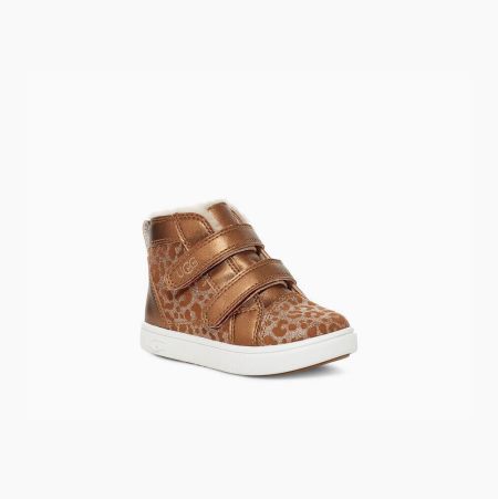 UGG Rennon II Glitter Leopard Brown Boots for Toddlers (MOKW34189)